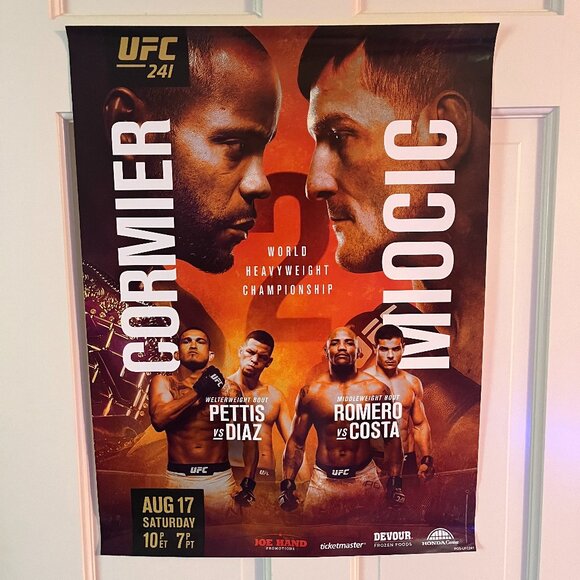 UFC 241 Cormier v Miocic Pettis v Diaz Romero v Costa Promo Fight Poster 18 x 24 - Picture 1 of 1
